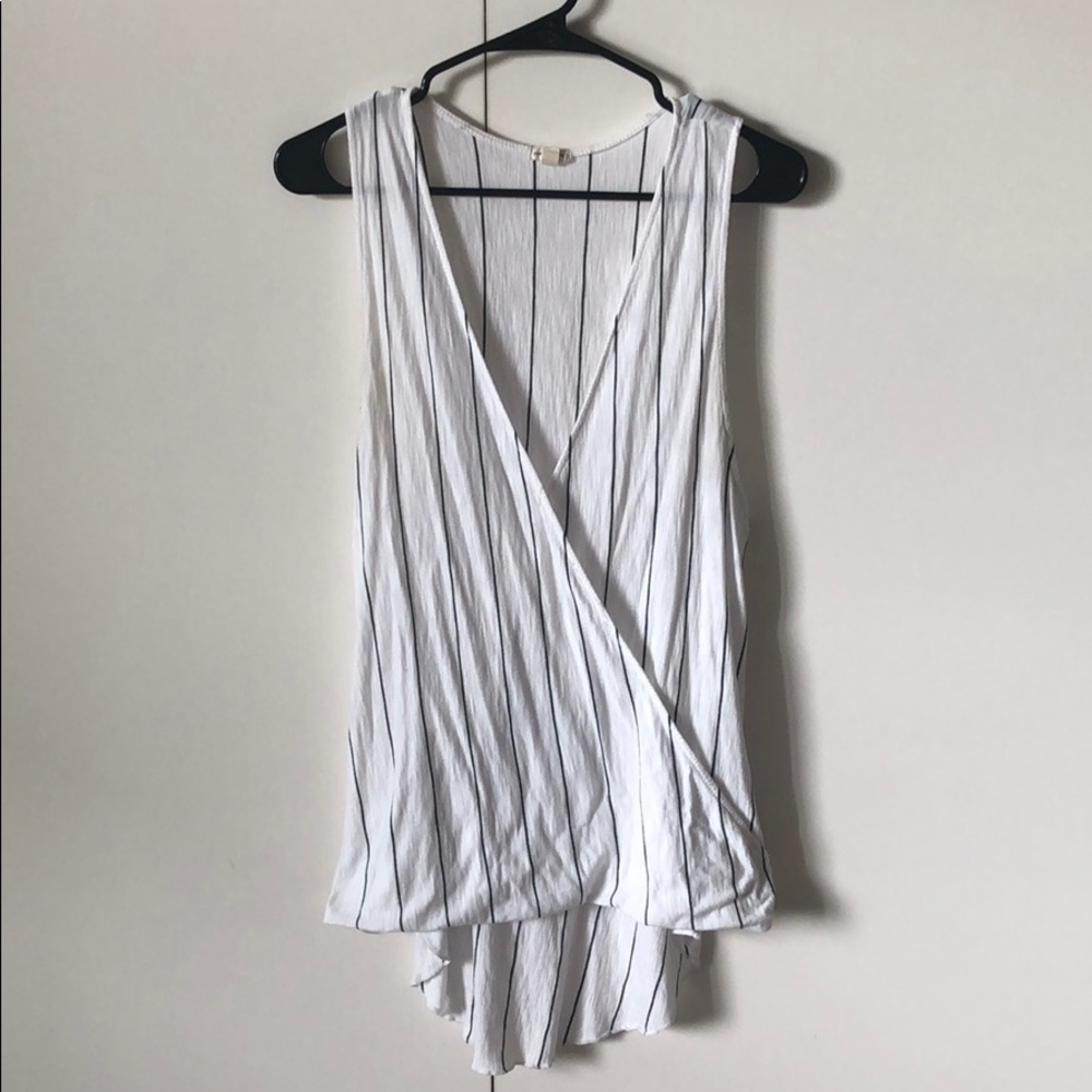 Open Front Striped Tank